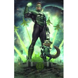 GREEN LANTERN UNLEASHED BDS ART SCALE DELUXE 1/10 STATUA FIGURE IRON STUDIOS