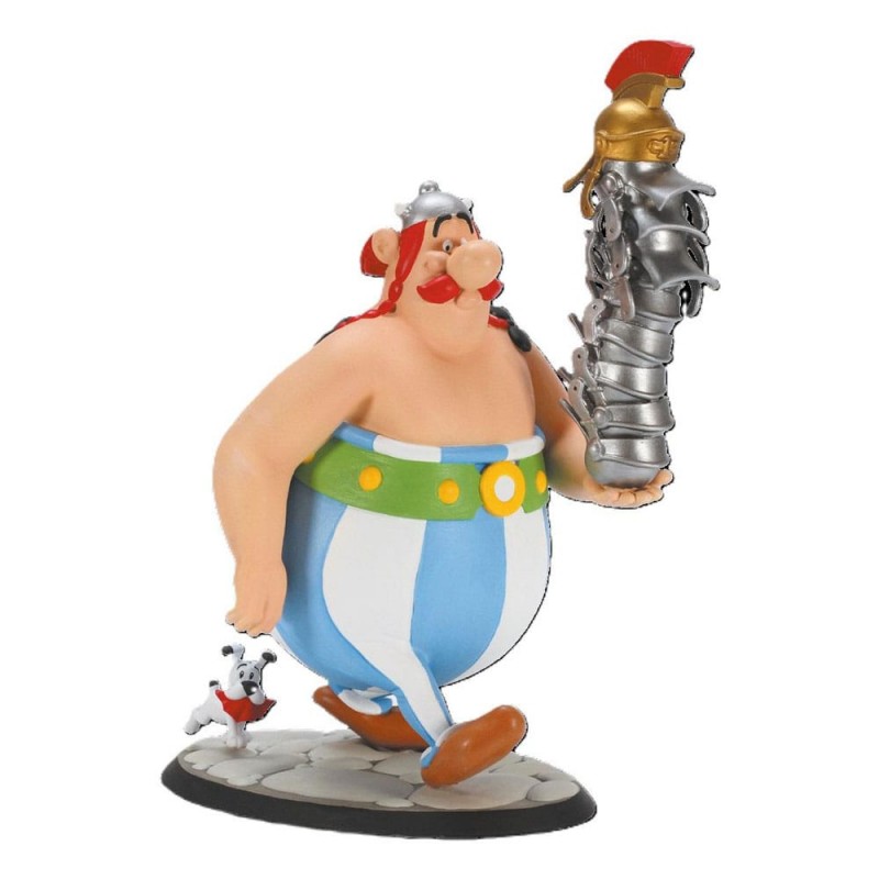 PLASTOY ASTERIX - OBELIX STACK OF HELMETS AND DOGMATIX STATUE FIGURE