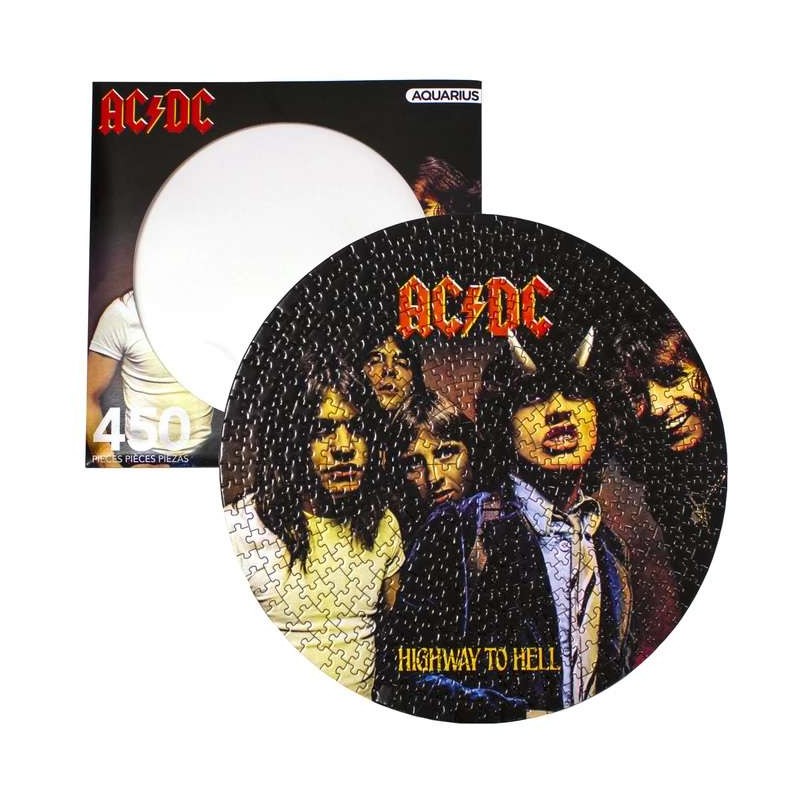 AQUARIUS ENT AC/DC HIGHWAY TO HELL 450 PCS SHAPED PUZZLE JIGSAW 30X30CM