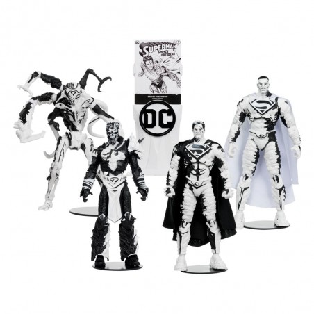 DC MULTIVERSE SUPERMAN SERIES GHOSTS OF KRYPTON SKETCH EDITION GOLD LABEL 4-PACK ACTION FIGURES