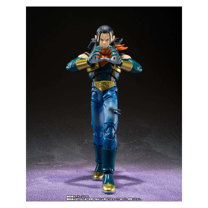 DRAGON BALL GT SUPER ANDROID 17 S.H. FIGUARTS ACTION FIGURE BANDAI