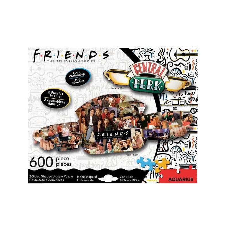 AQUARIUS ENT FRIENDS 2 SIDED SHAPED 600 PIECES JIGSAW PUZZLE