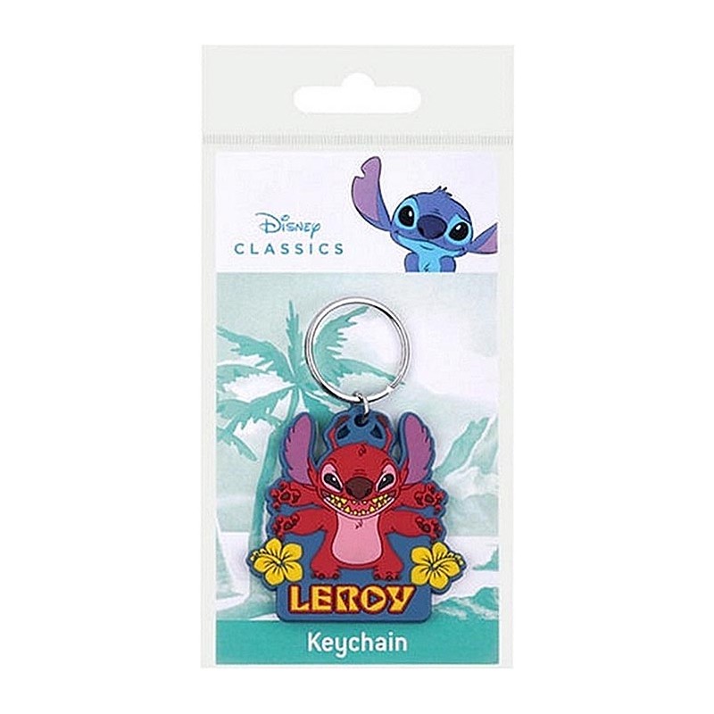 PYRAMID INTERNATIONAL LILO AND STITCH LEROY RUBBER KEYCHAIN