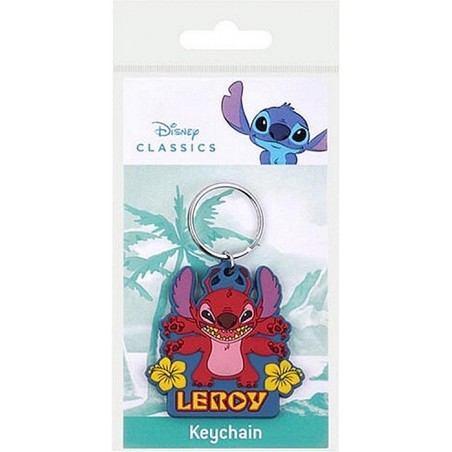 LILO AND STITCH LEROY RUBBER KEYCHAIN