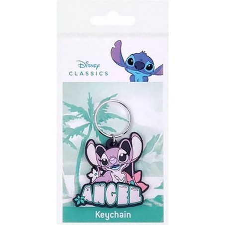 LILO AND STITCH ANGEL RUBBER KEYCHAIN