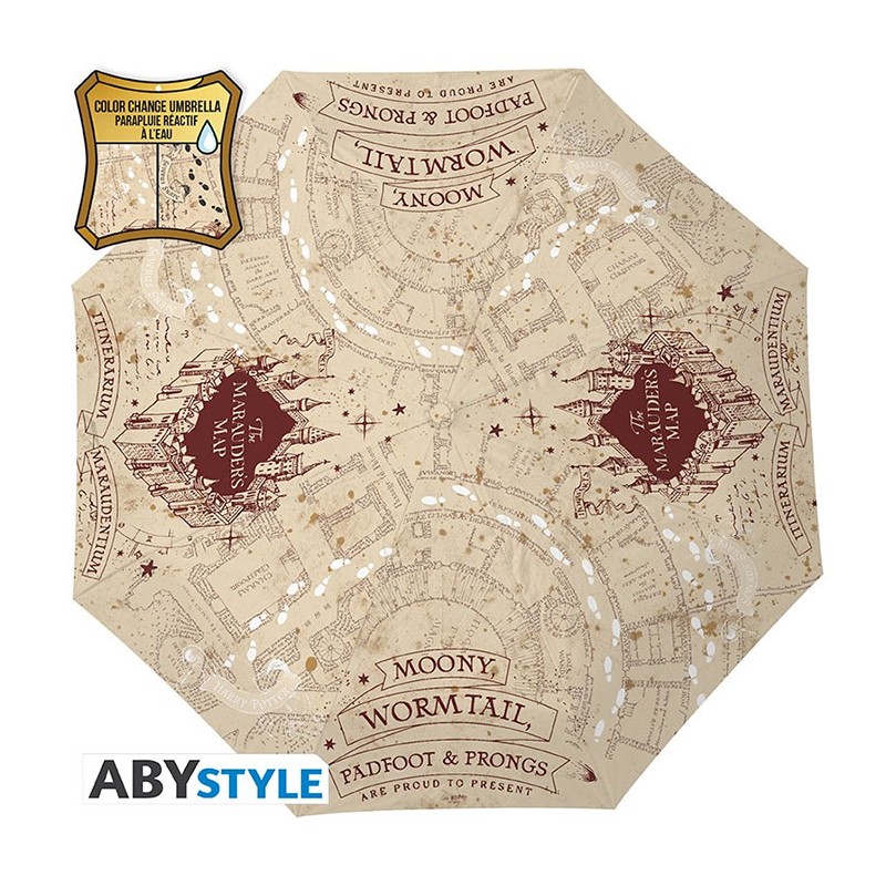 ABYSTYLE HARRY POTTER MARAUDER'S MAP CHANGE COLOR UMBRELLA