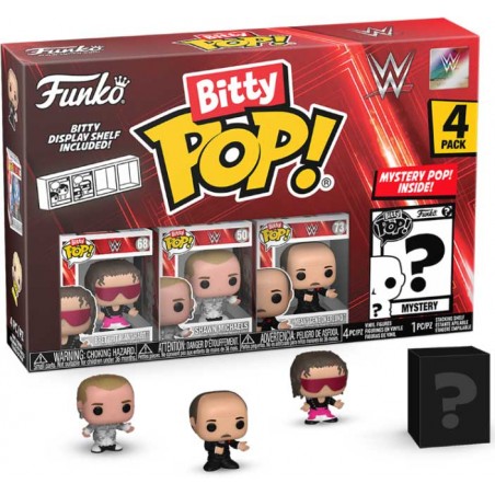 FUNKO BITTY POP! WWE 4 PACK BRET HART VINYL MINI FIGURE