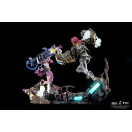 PURE ARTS LEAGUE OF LEGENDS JINX + VI STATUE FIGURE WITH LED