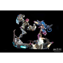 PURE ARTS LEAGUE OF LEGENDS JINX + VI STATUE FIGURE WITH LED