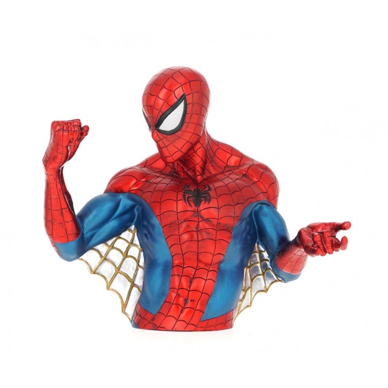 MARVEL COMICS SPIDER-MAN METALLIC BUST BANK SALVADANAIO MONOGRAM