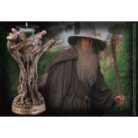 LORD OF THE RINGS GANDALF IL GRIGIO BASTONE CANDLE HOLDER FIGURE