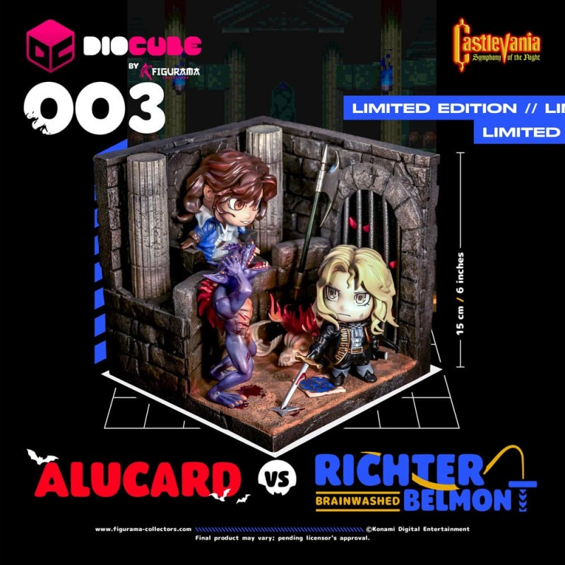 FIGURAMA COLLECTORS CASTLEVANIA ALUCARD VS RICHTER BELMONT DIORAMA DIOCUBE FIGURE