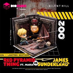 FIGURAMA COLLECTORS SILENT HILL 2 RED PYRAMID THING VS JAMES SUNDERLAND FT. MARIA DIORAMA DIOCUBE FIGURE