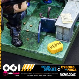 METAL GEAR SOLID SNAKE VS CYBORG NINJA FT. OTACON DIORAMA DIOCUBE FIGURE FIGURAMA COLLECTORS