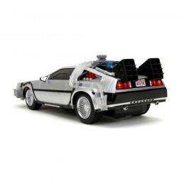 JADA TOYS BACK TO THE FUTURE TIME MACHINE DELOREAN RC MODEL 1/16 INFRA RED CONTROLLED