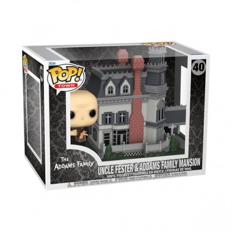 FUNKO POP! THE ADDAMS FAMILY UNCLE FESTER AND ADDAMS MANSION BOBBLE HEAD FIGURE