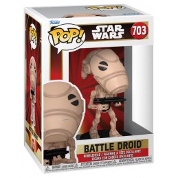 FUNKO FUNKO POP! STAR WARS 703 BATTLE DROID BOBBLE HEAD KNOCKER FIGURE