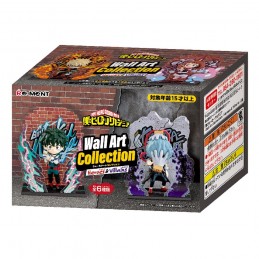 MY HERO ACADEMIA WALL ART COLLECTION HEROES AND VILLAINS 6-PACK BOX MINI FIGURE RE-MENT