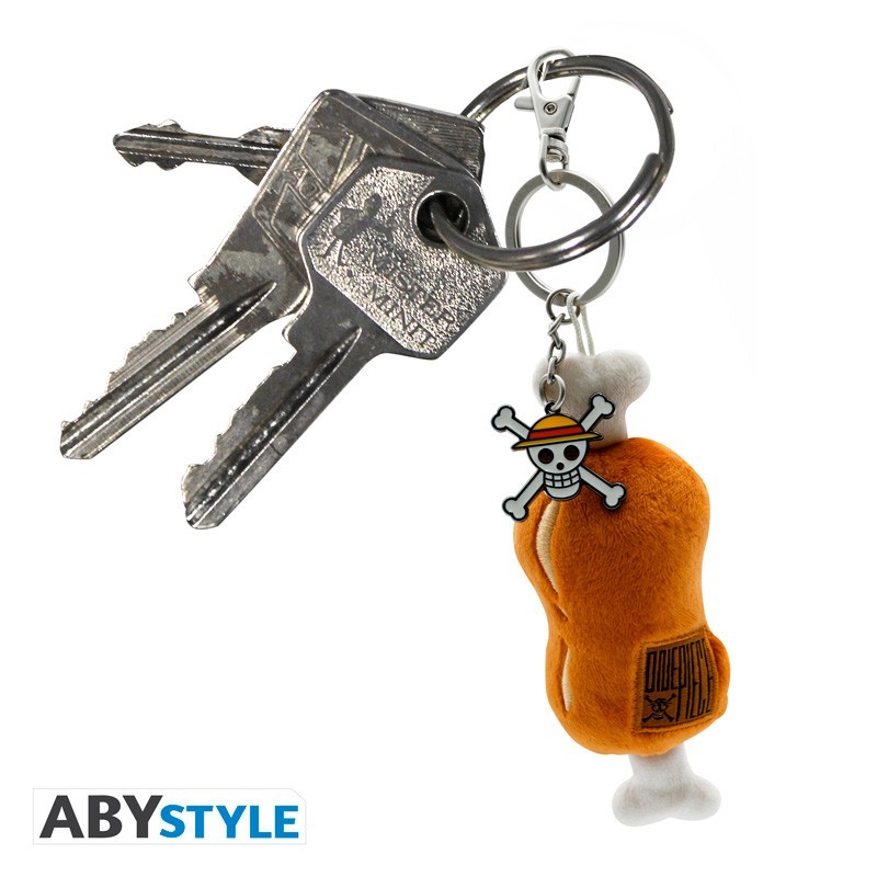 ABYSTYLE ONE PIECE MEAT ON A BONE PLUSH KEYCHAIN