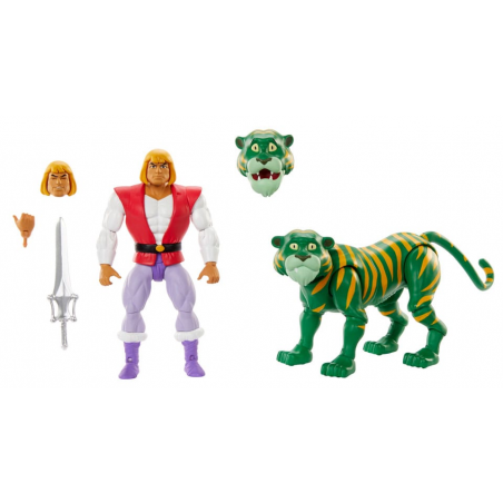 MASTERS OF THE UNIVERSE ORIGINS PRINCE ADAM AND CRINGER CARTOON COLLECTION ACTION FIGURES