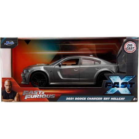 FAST AND FURIOUS DIE CAST METAL 2021 DODGE CHARGER SRT HELLCAT 1/24 MODEL