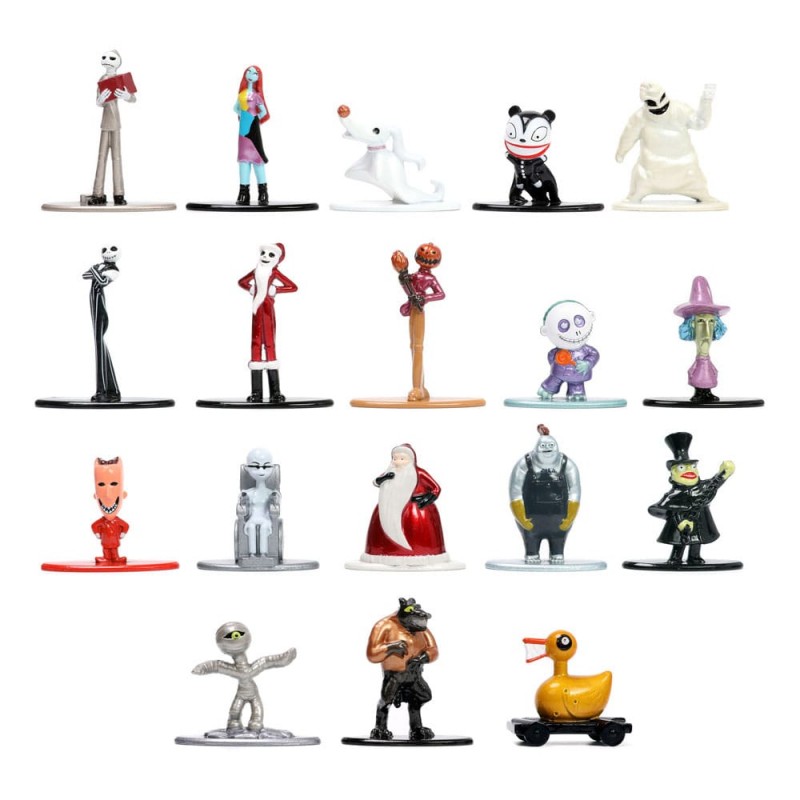 THE NIGHTMARE BEFORE CHRISTMAS NANO METALFIG 18X METAL DIECAST MINI FIGURE SET JADA TOYS