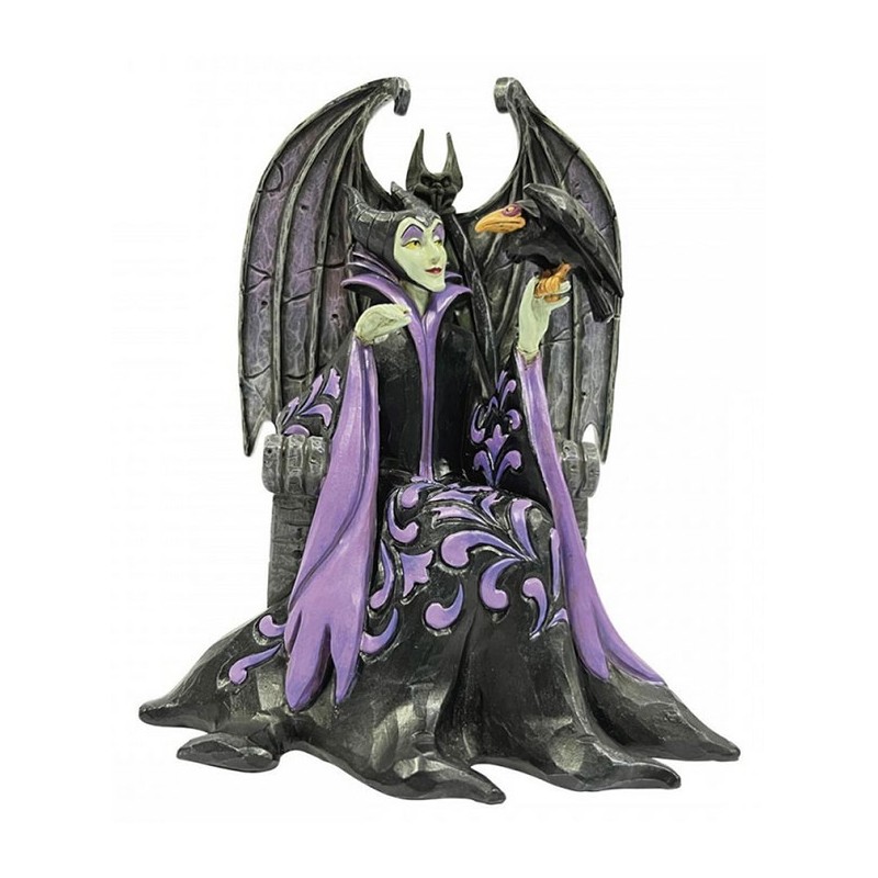 ENESCO SLEEPING BEAUTY MALEFICENT ON THRONE STATUE FIGURE