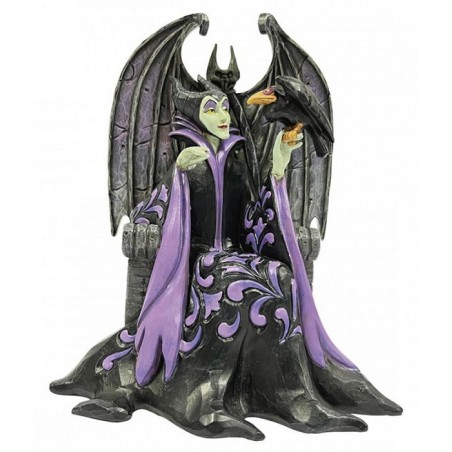 SLEEPING BEAUTY MALEFICENT ON THRONE STATUE FIGURE