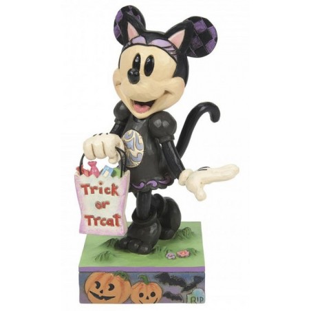 DISNEY TRADITIONS MINNIE CON COSTUME DA GATTO STATUA FIGURE