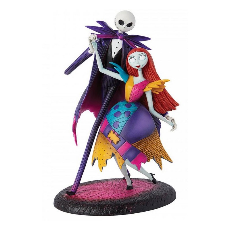 THE NIGHTMARE BEFORE CHRISTMAS JACK E SALLY DANCE STATUA FIGURE DIORAMA ENESCO