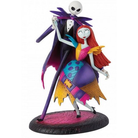 THE NIGHTMARE BEFORE CHRISTMAS JACK E SALLY DANCE STATUA FIGURE DIORAMA