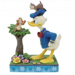 ENESCO DISNEY TRADITIONS DONALD DUCK WITH CHIP AND DALE STATUE FIGURE