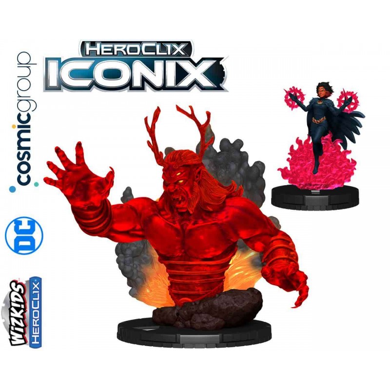 DC COMICS HEROCLIX ICONIX TRIGON AND RAVEN WIZKIDS