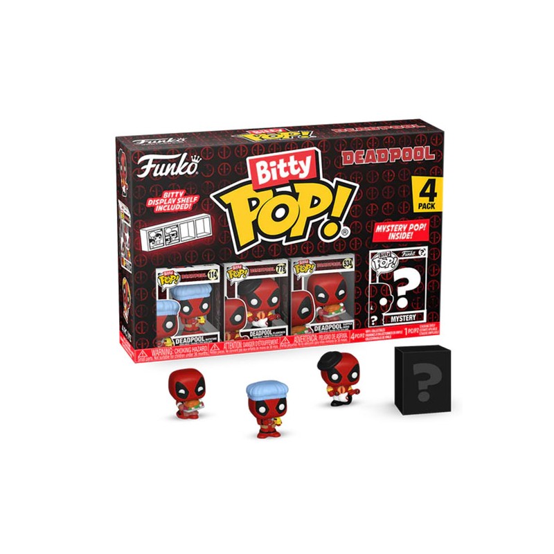 FUNKO BITTY POP! DEADPOOL 4 PACK BATHTIME VINYL MINI FIGURE FUNKO