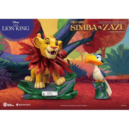 THE LION KING SIMBA AND ZAZU MASTER CRAFT STATUE RESIN FIGURE