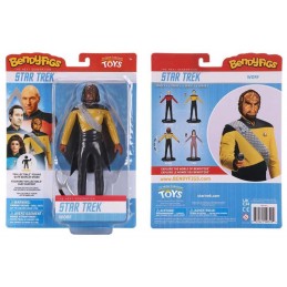 NOBLE COLLECTIONS STAR TREK THE NEXT GENERATION BENDYFIGS WORF ACTION FIGURE