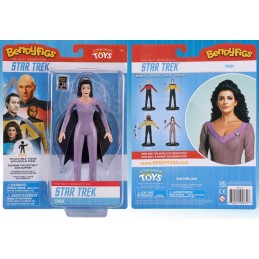 NOBLE COLLECTIONS STAR TREK THE NEXT GENERATION BENDYFIGS TROI ACTION FIGURE