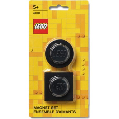 LEGO BLACK COLOR MAGNET SET 2X MAGNETS