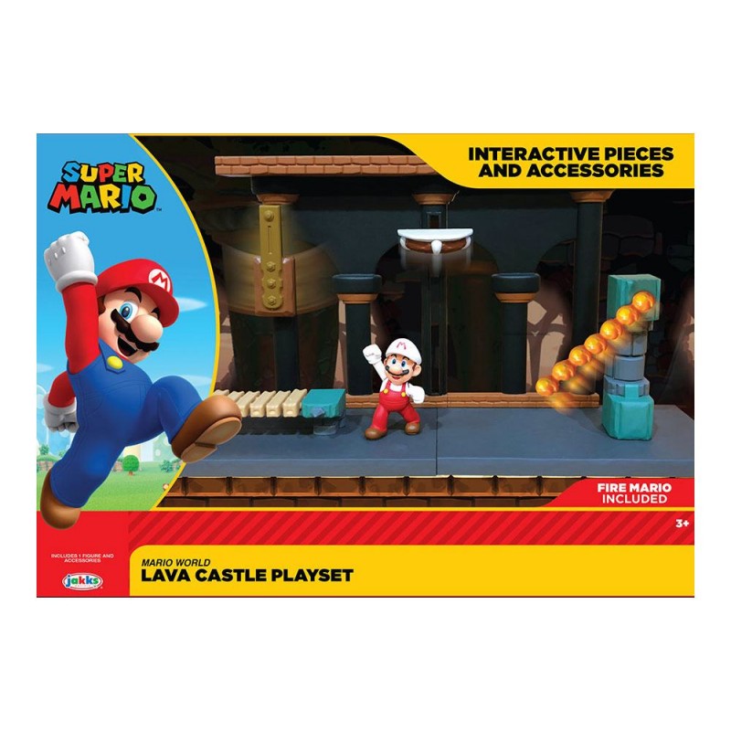 NINTENDO SUPER MARIO LAVA CASTLE PLAYSET DIORAMA SET ACTION FIGURE JAKKS PACIFIC INC.