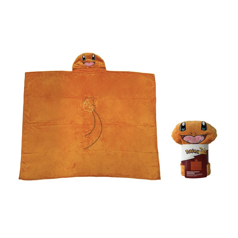 POKEMON CHARMANDER COPERTA PILE CON CAPPUCCIO 120X150CM LYO