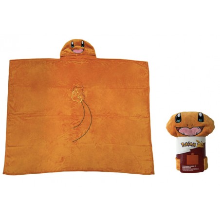 POKEMON CHARMANDER FLEECE BLANKET WITH HOOD 120X150CM