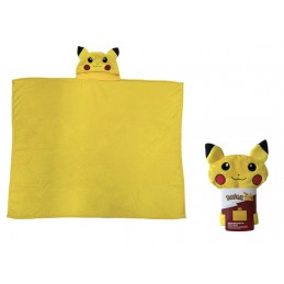 POKEMON PIKACHU COPERTA PILE CON CAPPUCCIO 120X150CM LYO