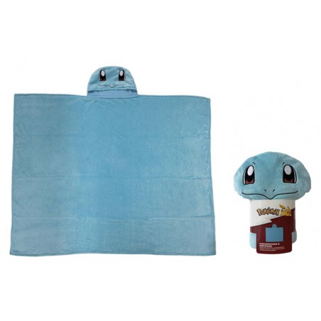 POKEMON SQUIRTLE COPERTA PILE CON CAPPUCCIO 120X150CM