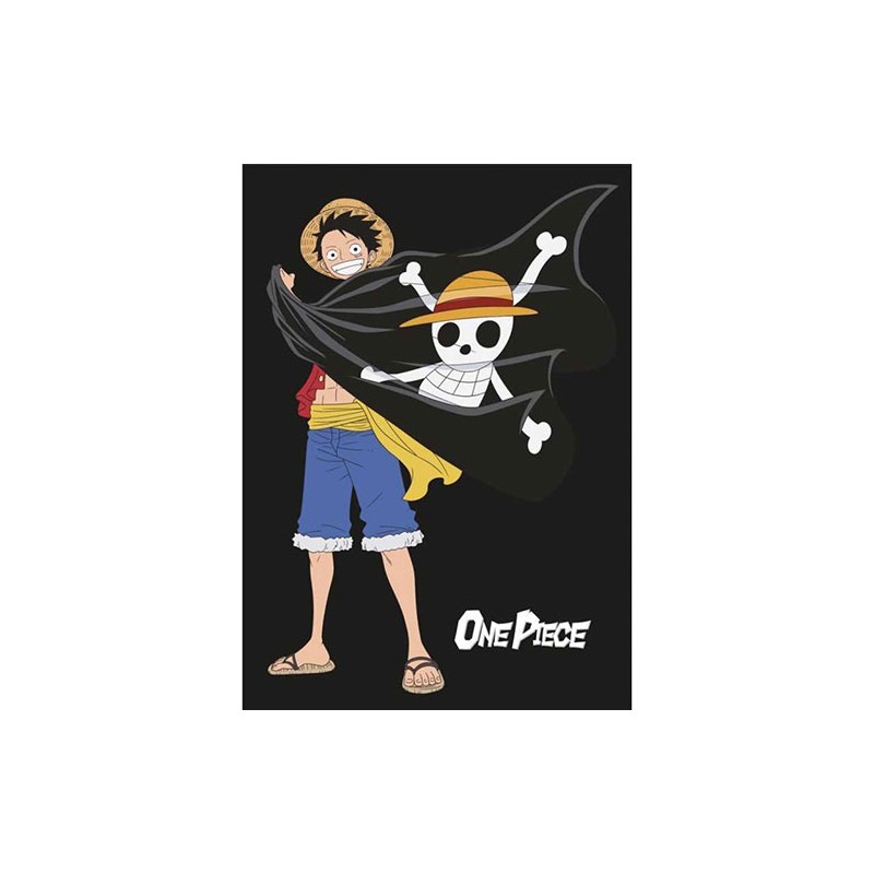 ONE PIECE LUFFY JOLLY ROGER COPERTA IN PILE 140X100CM AYMAX