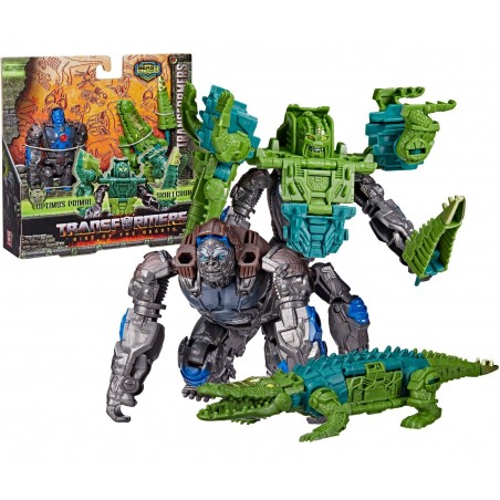 TRANSFORMERS RISE OF THE BEASTS OPTIMUS PRIMAL AND SKULL CRUNCHER ACTION FIGURES