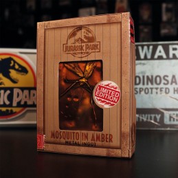 FANATTIK JURASSIC PARK MOSQUITO IN AMBER LIMITED EDITION METAL INGOT