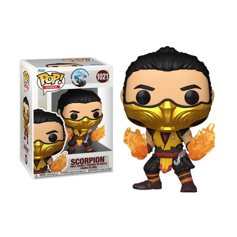 FUNKO POP! MORTAL KOMBAT 1 SCORPION BOBBLE HEAD FIGURE FUNKO