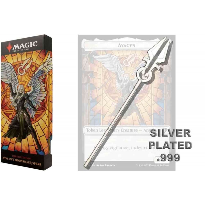 MAGIC THE GATHERING AVACYN'S MOONSILVER SPEAR REPLICA PLACCATA ARGENTO FANATTIK