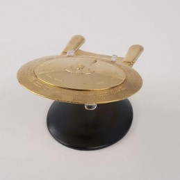 EAGLEMOSS STAR TREK FIRST CONTACT USS ENTERPRISE 18K GOLD PLATED REPLICA 14CM FIGURE