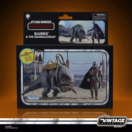 HASBRO STAR WARS THE VINTAGE COLLECTION THE MANDALORIAN AND BLURRG ACTION FIGURE